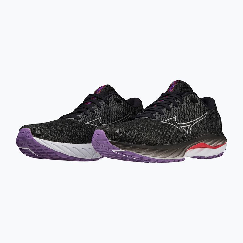 Moteriški bėgimo bateliai Mizuno Wave Inspire 19 W black/ silver/ bitsweet 15