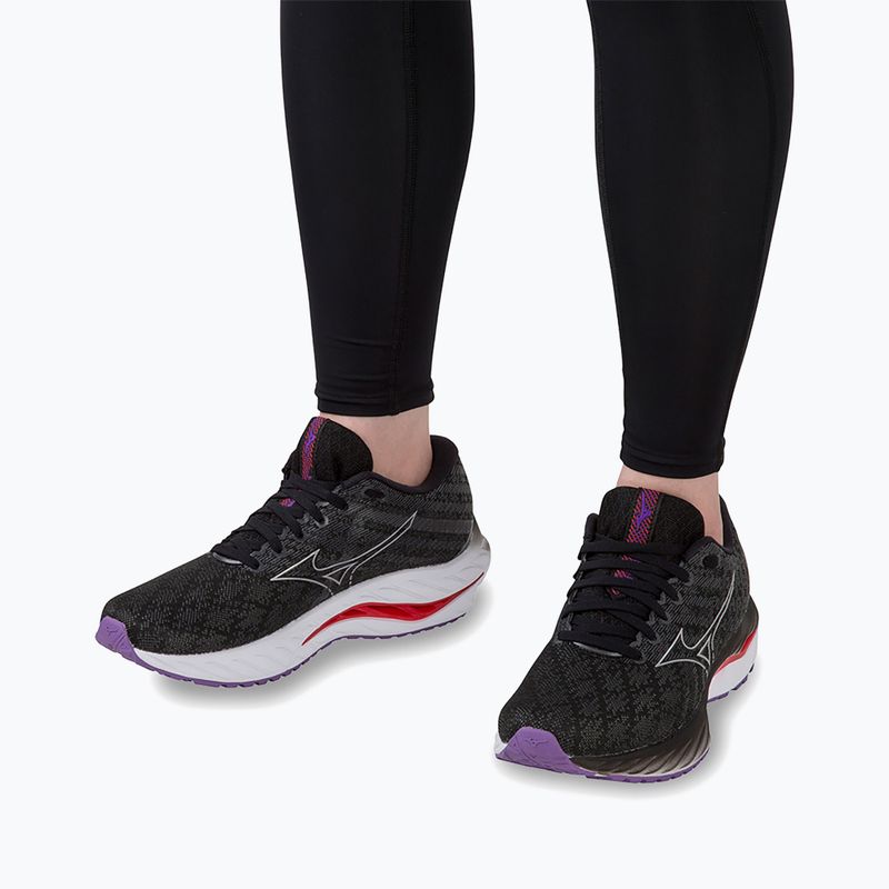Moteriški bėgimo bateliai Mizuno Wave Inspire 19 W black/ silver/ bitsweet 17