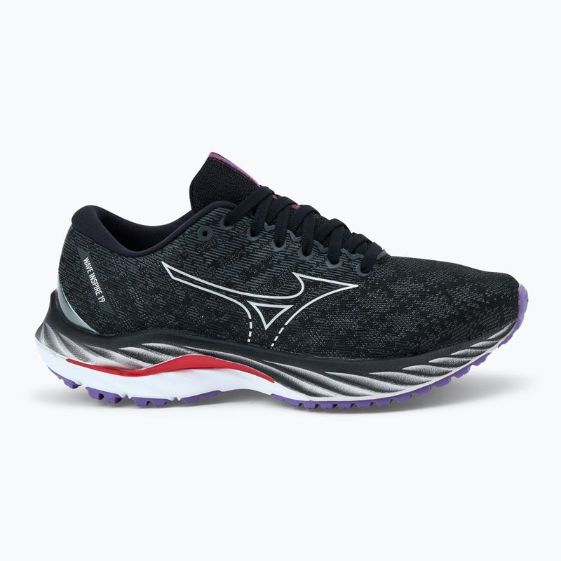 Moteriški bėgimo bateliai Mizuno Wave Inspire 19 W black/ silver/ bitsweet 2