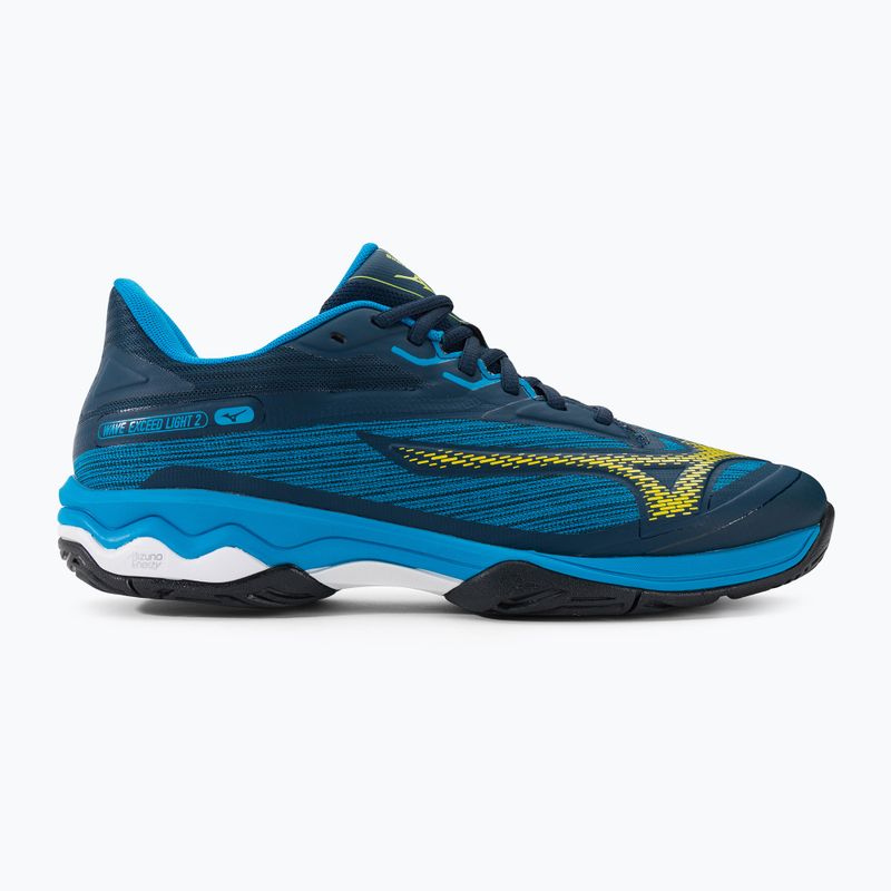 Vyriški teniso bateliai Mizuno Wave Exceed Light 2 AC dress blues/bolt2 neon/clolsonne 2