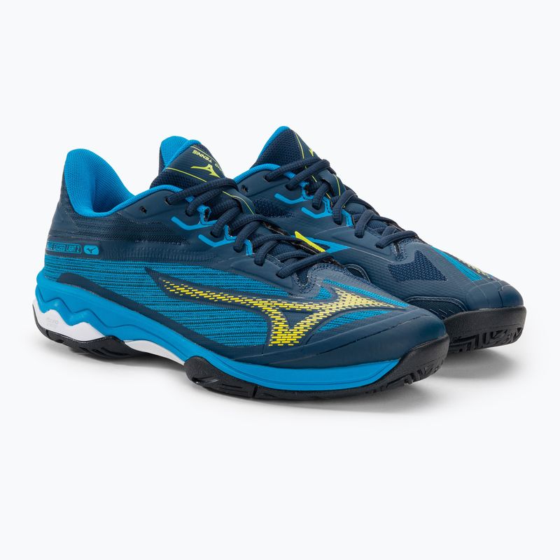 Vyriški teniso bateliai Mizuno Wave Exceed Light 2 AC dress blues/bolt2 neon/clolsonne 4