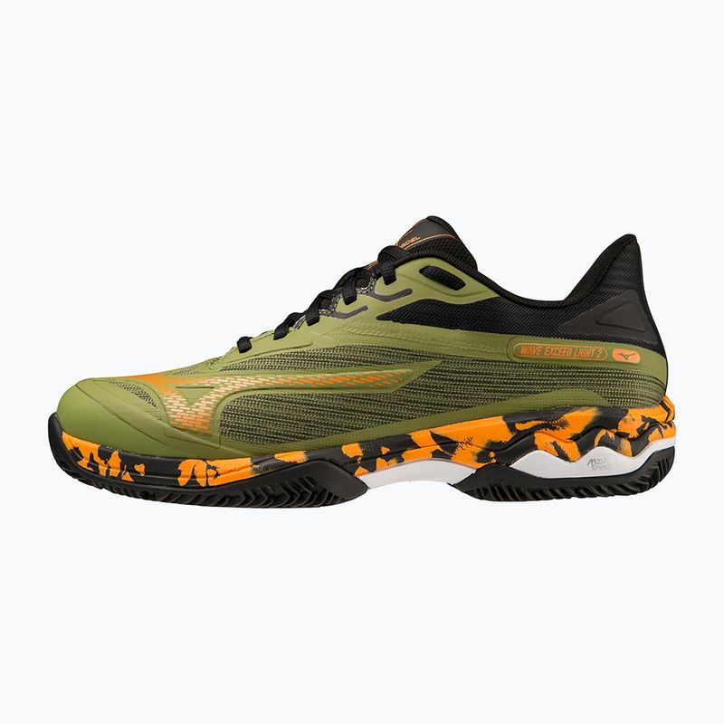 Vyriški padelio batai Mizuno Wave Exceed Light 2 Padel calliste green/vibrant orange/black 12