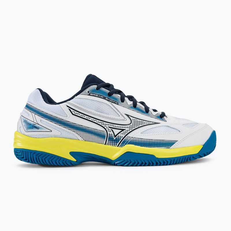 Vyriški teniso bateliai Mizuno Break Shot 4 CC white/dress blues/sulphur spring 2