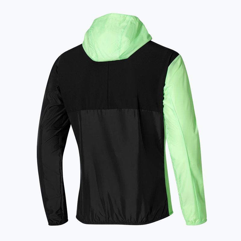 Vyriška teniso striukė Mizuno Release Hooded Jacket techno green/black 2