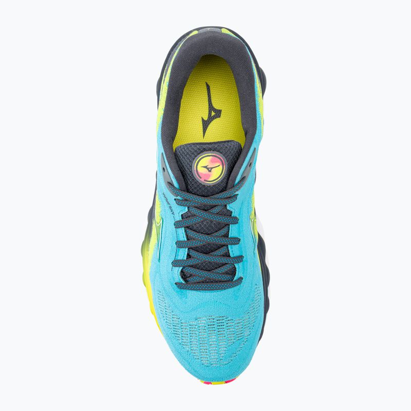 Vyriški bėgimo bateliai Mizuno Wave Sky 7 jet blue/white/bolt2neon 8