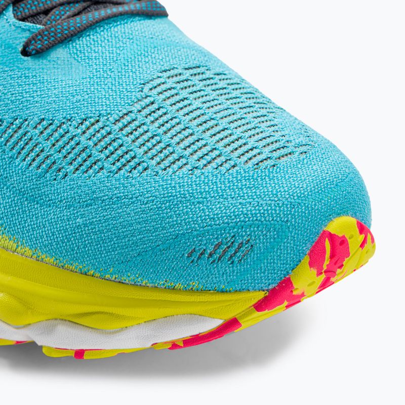 Vyriški bėgimo bateliai Mizuno Wave Sky 7 jet blue/white/bolt2neon 10