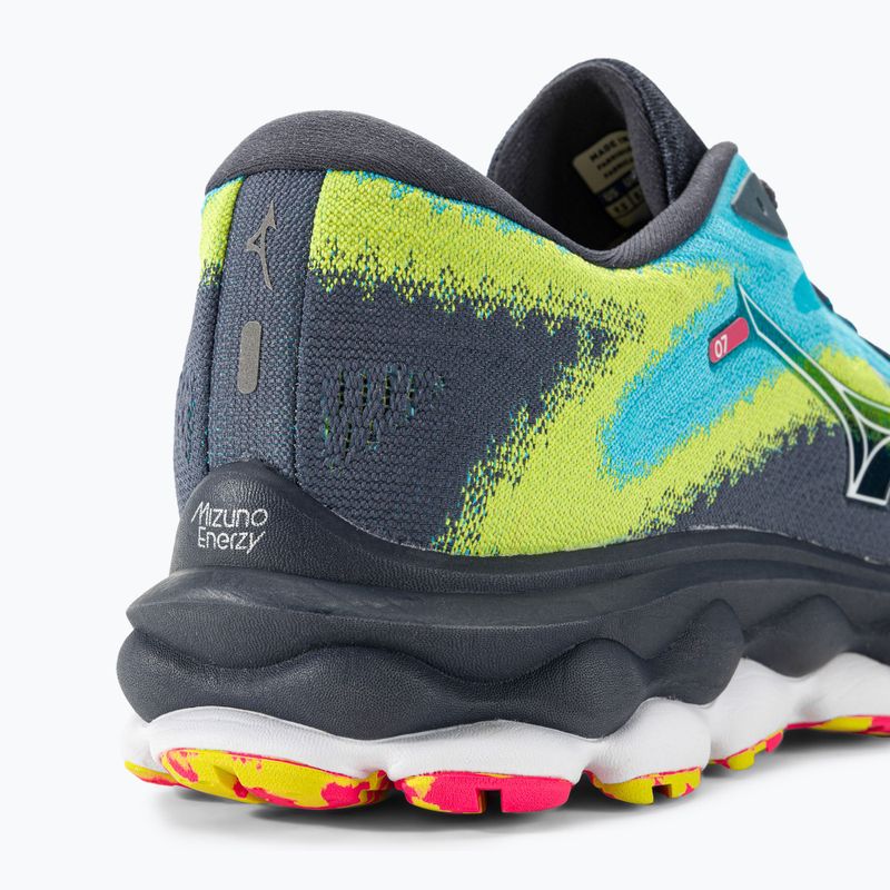 Vyriški bėgimo bateliai Mizuno Wave Sky 7 jet blue/white/bolt2neon 12