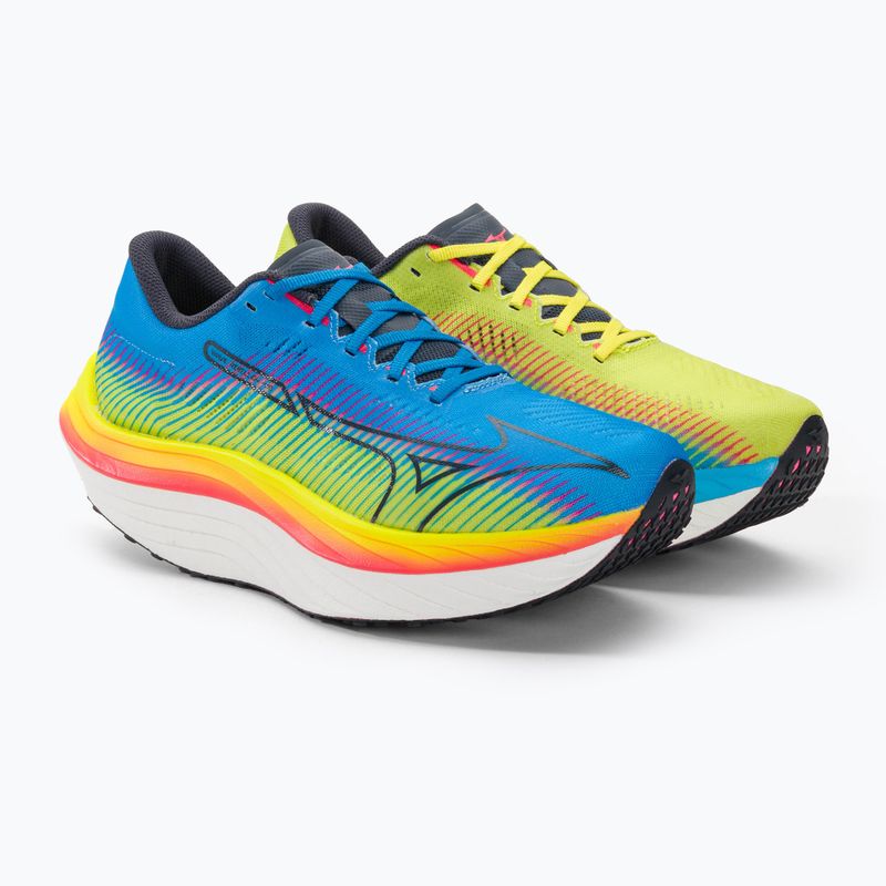 Vyriški bėgimo bateliai Mizuno Wave Rebellion Pro bolt2neon/ombre blue/jet blue 4
