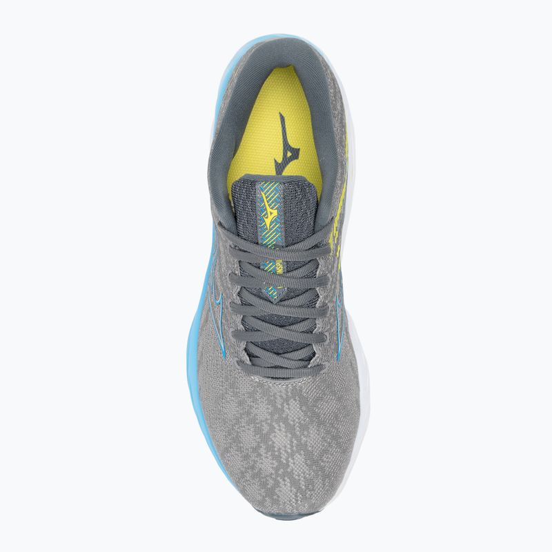 Vyriški bėgimo bateliai Mizuno Wave Inspire 19 grey/jet blue/bolt2neon 6