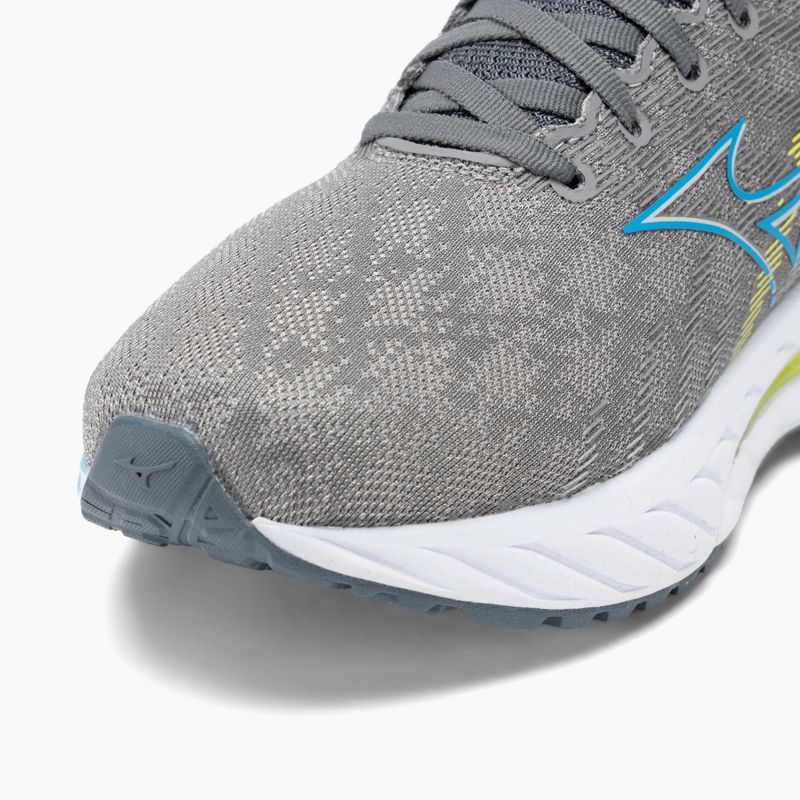Vyriški bėgimo bateliai Mizuno Wave Inspire 19 grey/jet blue/bolt2neon 8