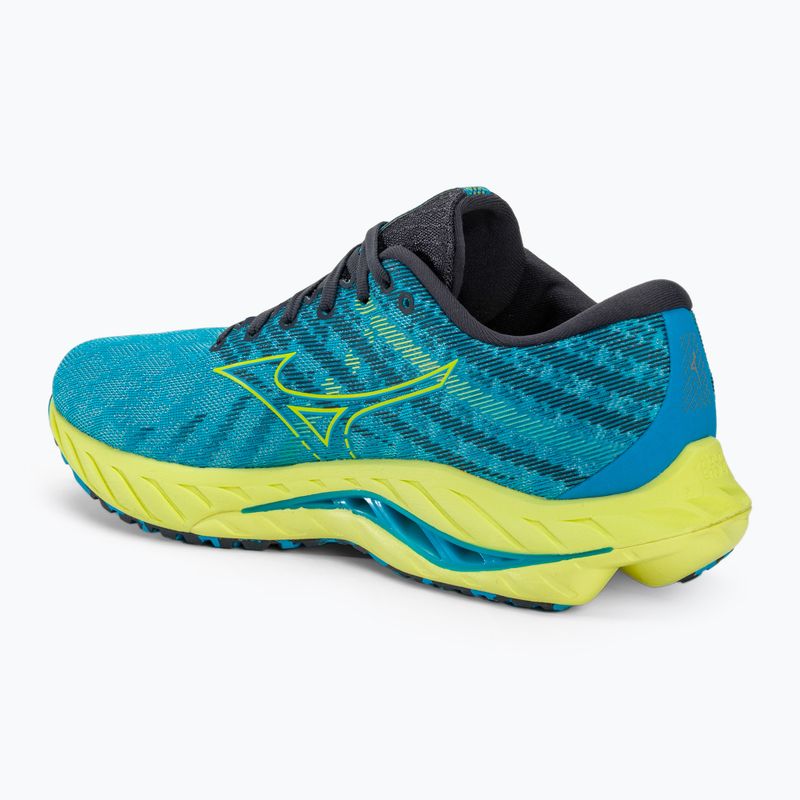 Vyriški bėgimo bateliai Mizuno Wave Inspire 19 jet blue/bolt2neon/luminous 3