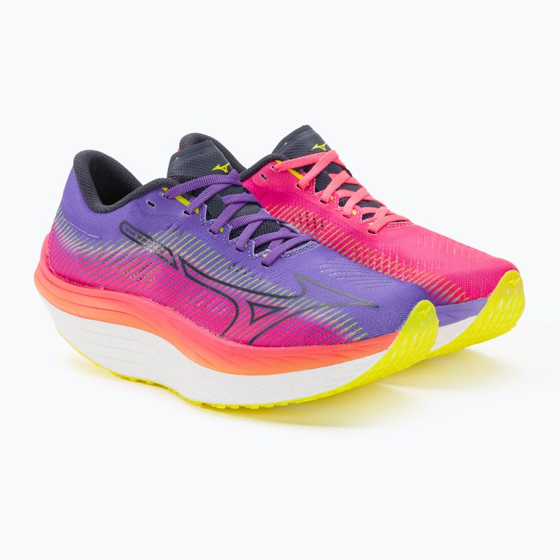 Moteriški bėgimo bateliai Mizuno Wave Rebellion Pro highvpink/ombre blue/purple punch 4