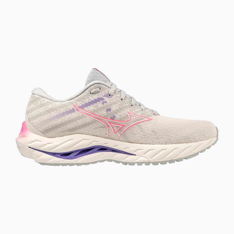 Moteriški bėgimo bateliai Mizuno Wave Inspire 19 snow white/ hi vis pink/ purple punch 10