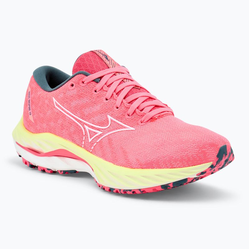 Moteriški bėgimo bateliai Mizuno Wave Inspire 19 hi vis pink/ snow white/ luminous