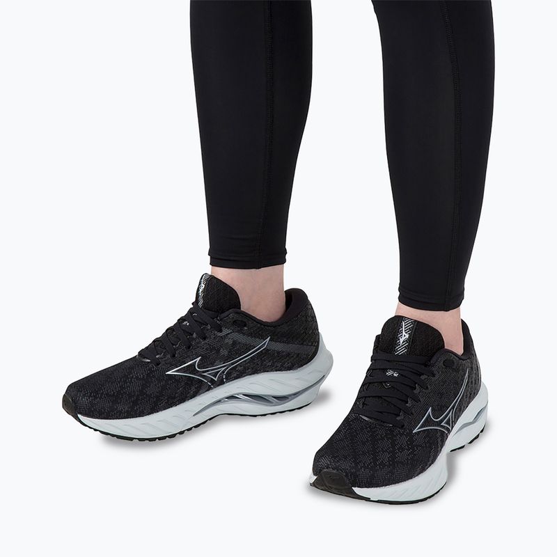 Moteriški bėgimo bateliai Mizuno Wave Inspire 19 D black/ silver/ snowcrest 13