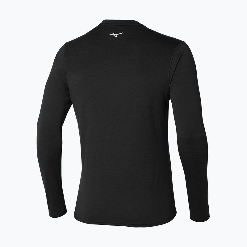 Vyriški bėgimo marškinėliai ilgomis rankovėmis Mizuno Impulse Core Half Zip black 2