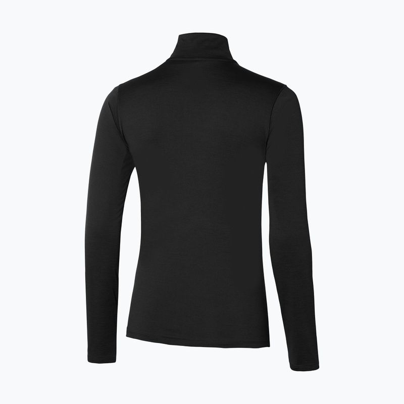 Moteriški bėgimo marškinėliai ilgomis rankovėmis Mizuno Impulse Core Half Zip black 2