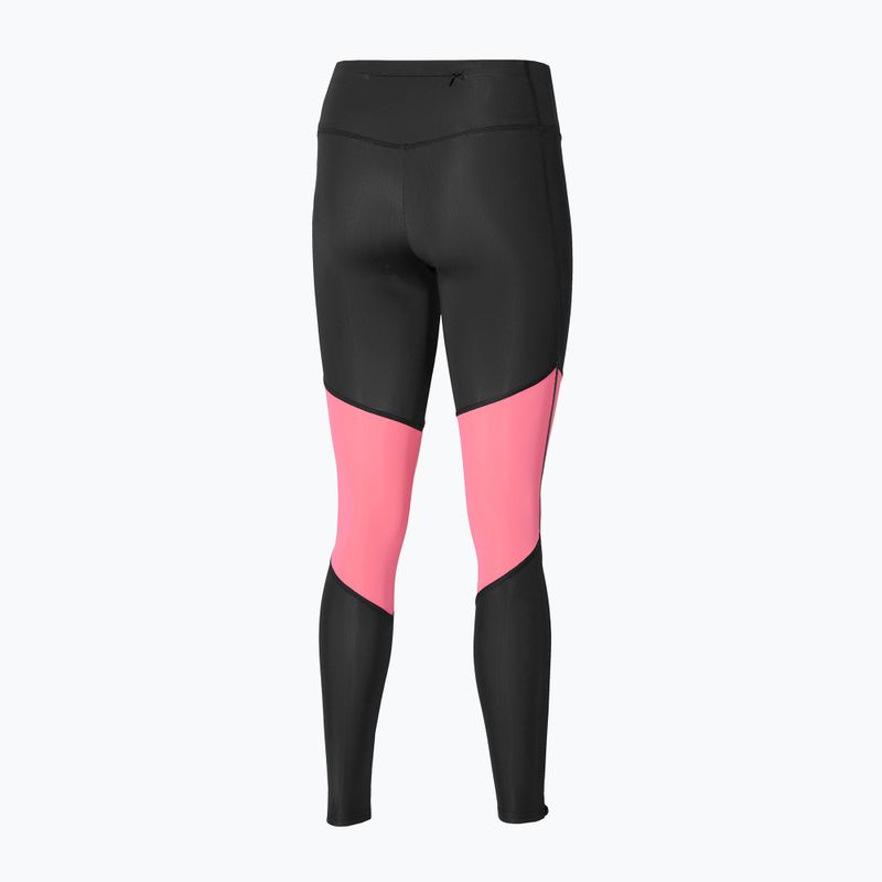 Moteriškos tamprės Mizuno Core Long Tight black/sangria sunset 2
