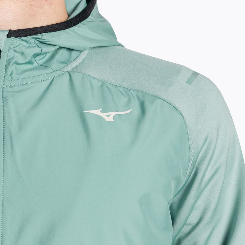 Vyriška "Mizuno Warmalite Hybrid FZ" mineralinės mėlynos/juodos spalvos bėgimo striukė 3