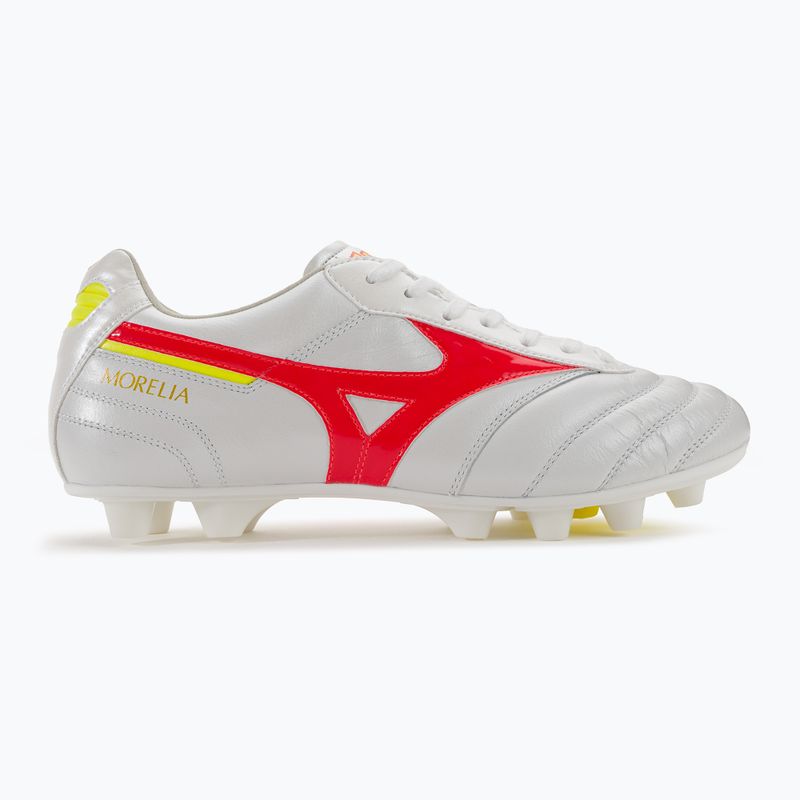 Vyriški futbolo bateliai Mizuno Morelia II Elite MD white/flery coral2/bolt2 2