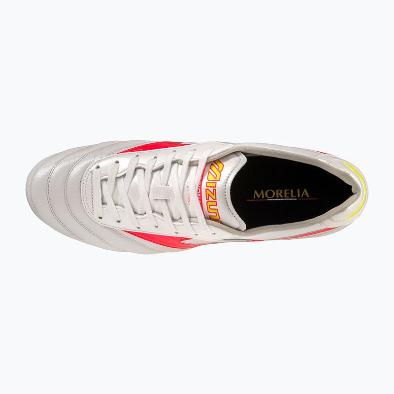 Vyriški futbolo bateliai Mizuno Morelia II Elite MD white/flery coral2/bolt2 10