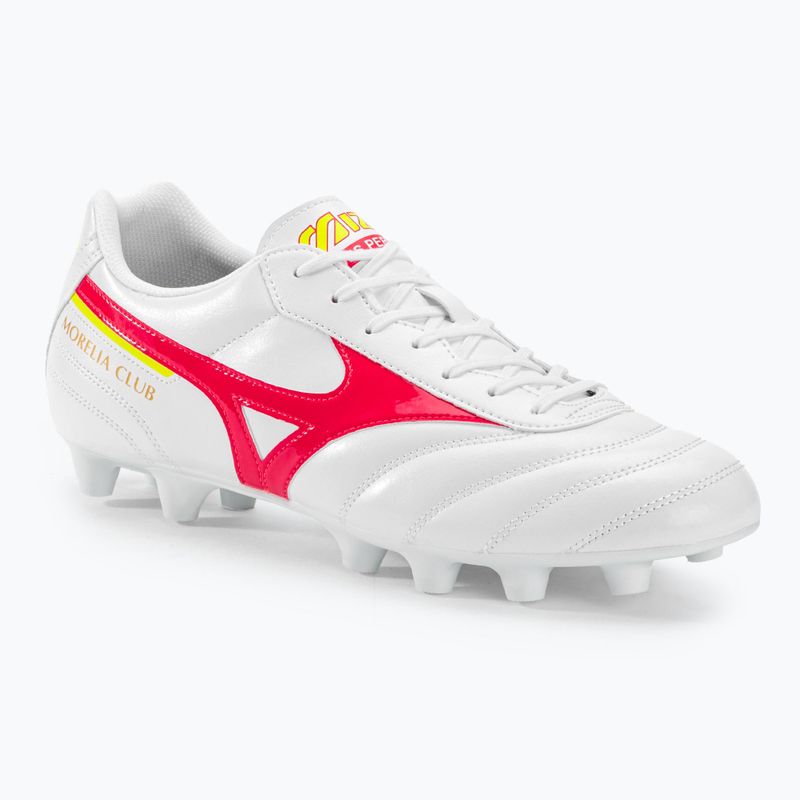 Vyriški futbolo bateliai Mizuno Morelia II Club MD white/flery coral2/bolt2