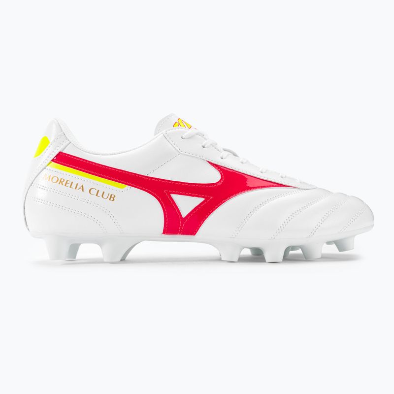 Vyriški futbolo bateliai Mizuno Morelia II Club MD white/flery coral2/bolt2 2