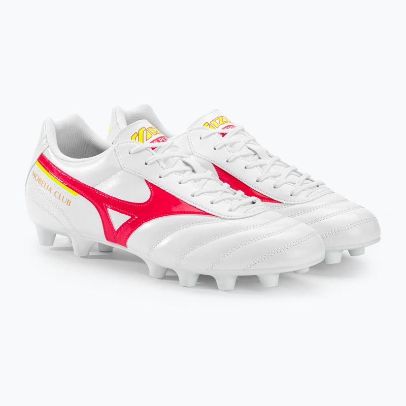 Vyriški futbolo bateliai Mizuno Morelia II Club MD white/flery coral2/bolt2 5