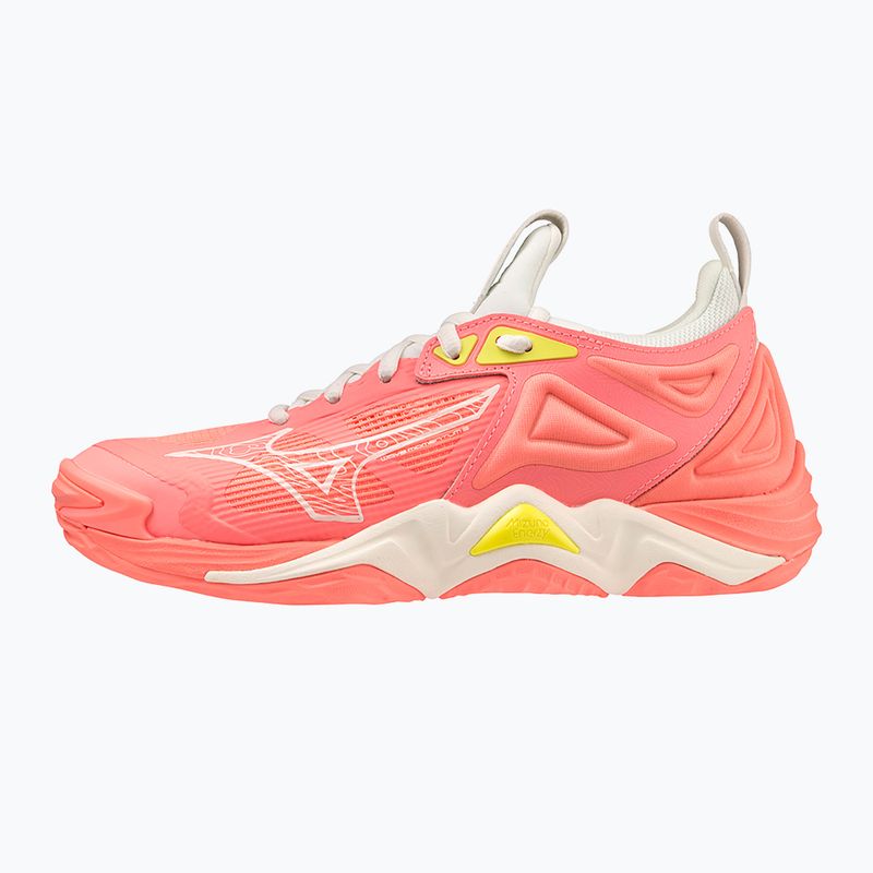 Moteriški tinklinio bateliai Mizuno Wave Momentum 3 candy coral/black/bolt 2 neon 8