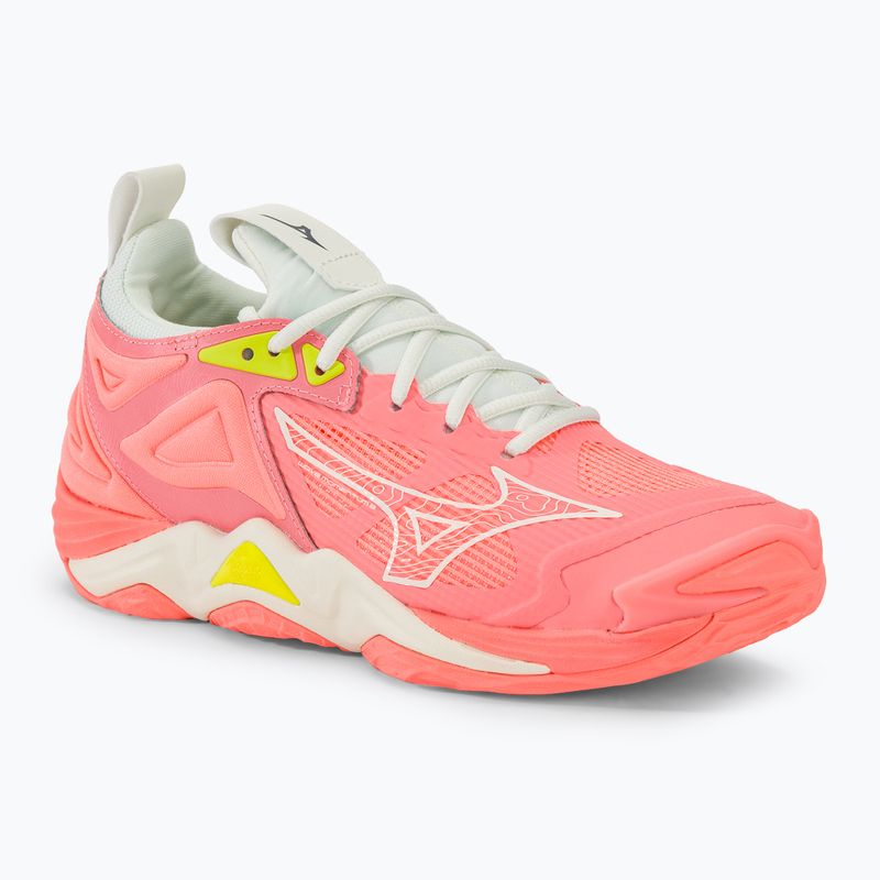 Moteriški tinklinio bateliai Mizuno Wave Momentum 3 candy coral/black/bolt 2 neon