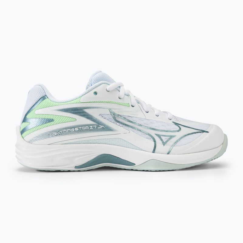 Vaikiški tinklinio bateliai Mizuno Lightning Star Z7 JR white/gridge/patinagreen 2