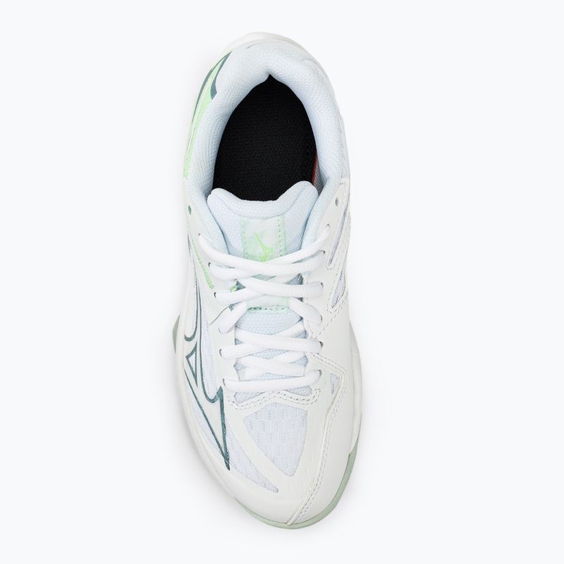 Vaikiški tinklinio bateliai Mizuno Lightning Star Z7 JR white/gridge/patinagreen 5