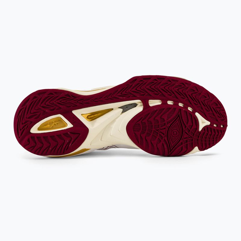 Moteriški rankinio bateliai Mizuno Wave Mirage 5 white/cabernet/mp gold 4