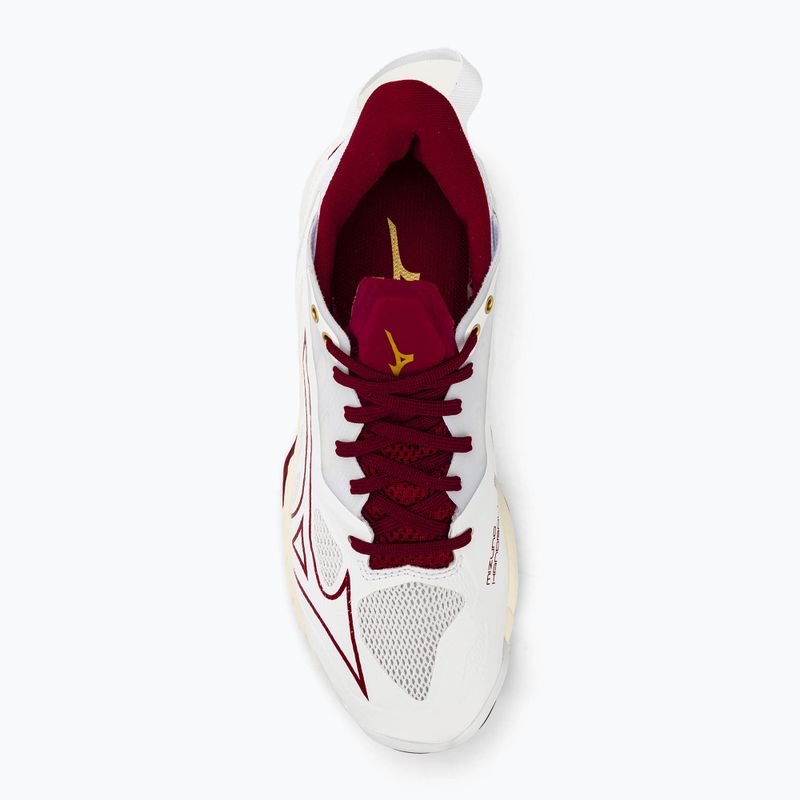 Moteriški rankinio bateliai Mizuno Wave Mirage 5 white/cabernet/mp gold 5