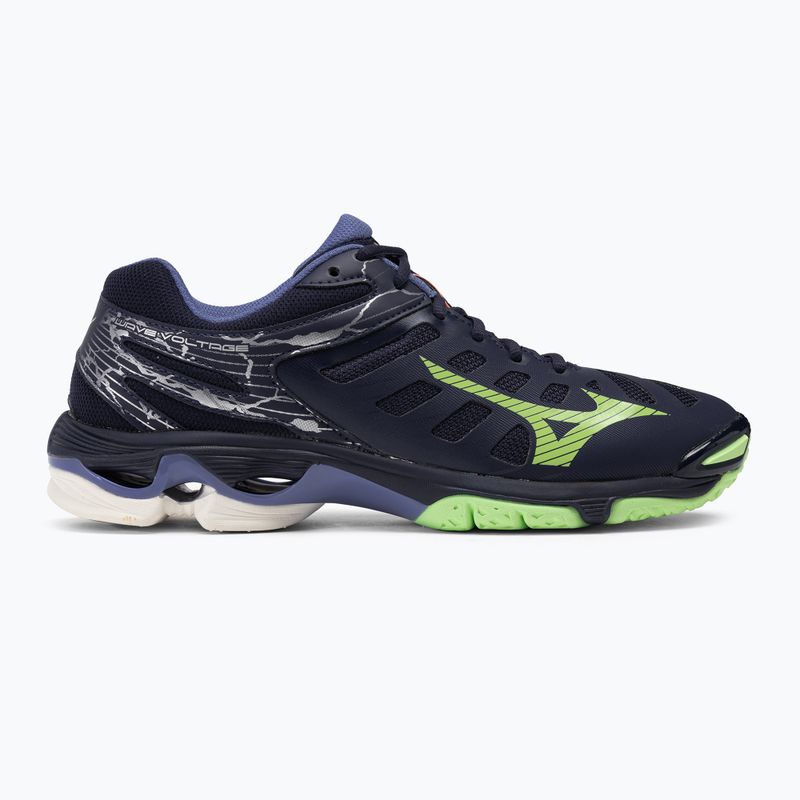 Vyriški tinklinio bateliai Mizuno Wave Voltage evening blue / tech green / lolite 2