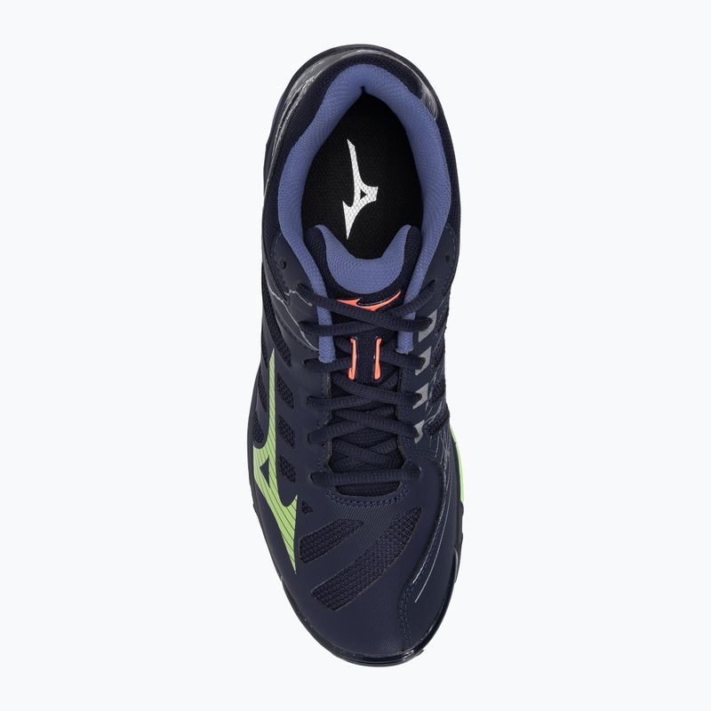 Vyriški tinklinio bateliai Mizuno Wave Voltage evening blue / tech green / lolite 7