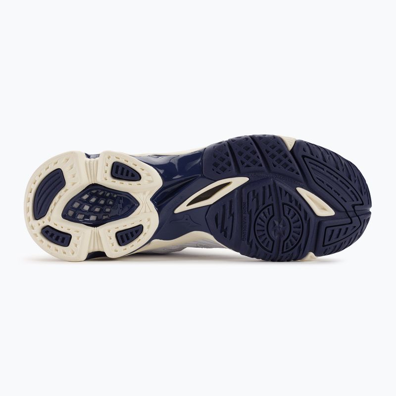 Vyriški tinklinio bateliai Mizuno Wave Voltage Mid white / blue ribbon / mp gold 6