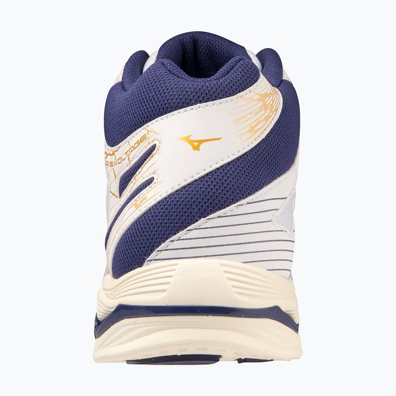 Vyriški tinklinio bateliai Mizuno Wave Voltage Mid white / blue ribbon / mp gold 8