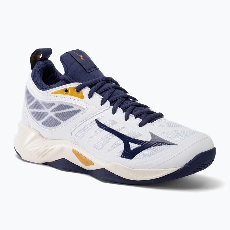 Moterų tinklinio bateliai Mizuno Wave Dimension white/blueribbon/mp gold