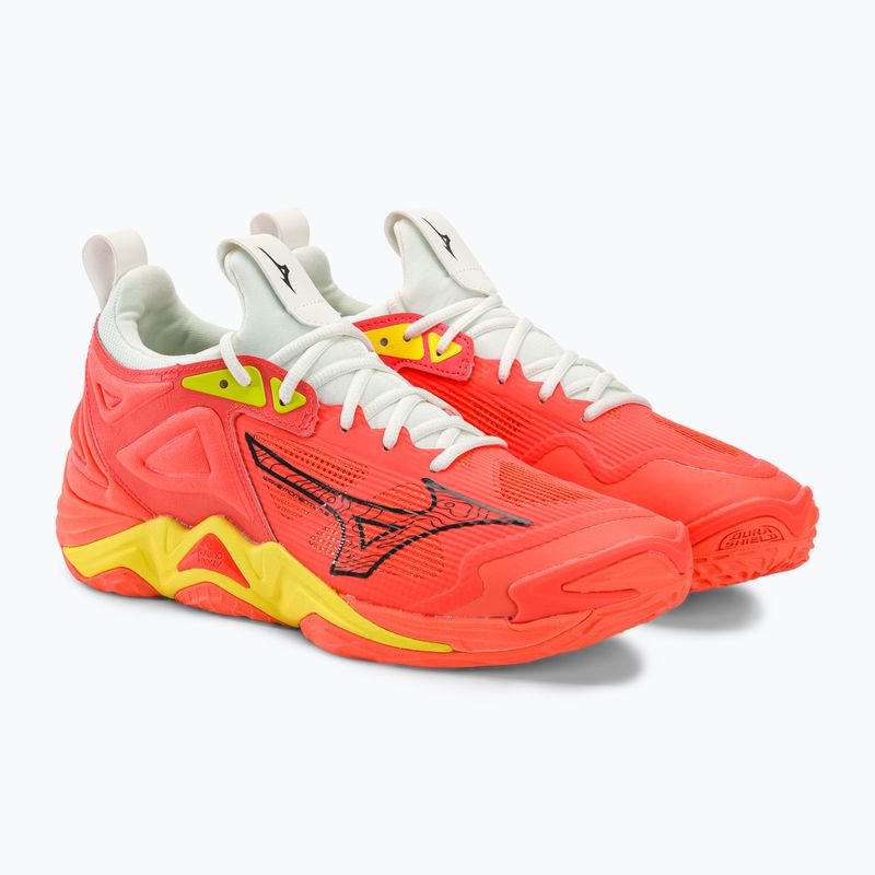 Vyriški tinklinio bateliai Mizuno Wave Momentum 3 neon flame / black / bolt2 neon 5