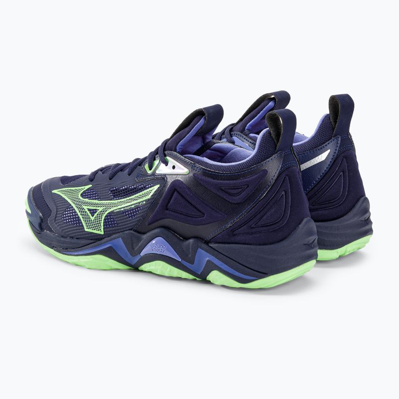 Vyriški tinklinio bateliai Mizuno Wave Momentum 3 evening blue / tech green / lolite 4