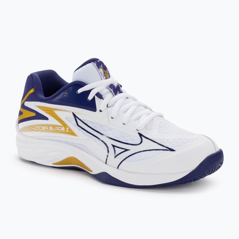 Vyriški tinklinio bateliai Mizuno Thunder Blade Z white / blue ribbon / mp gold