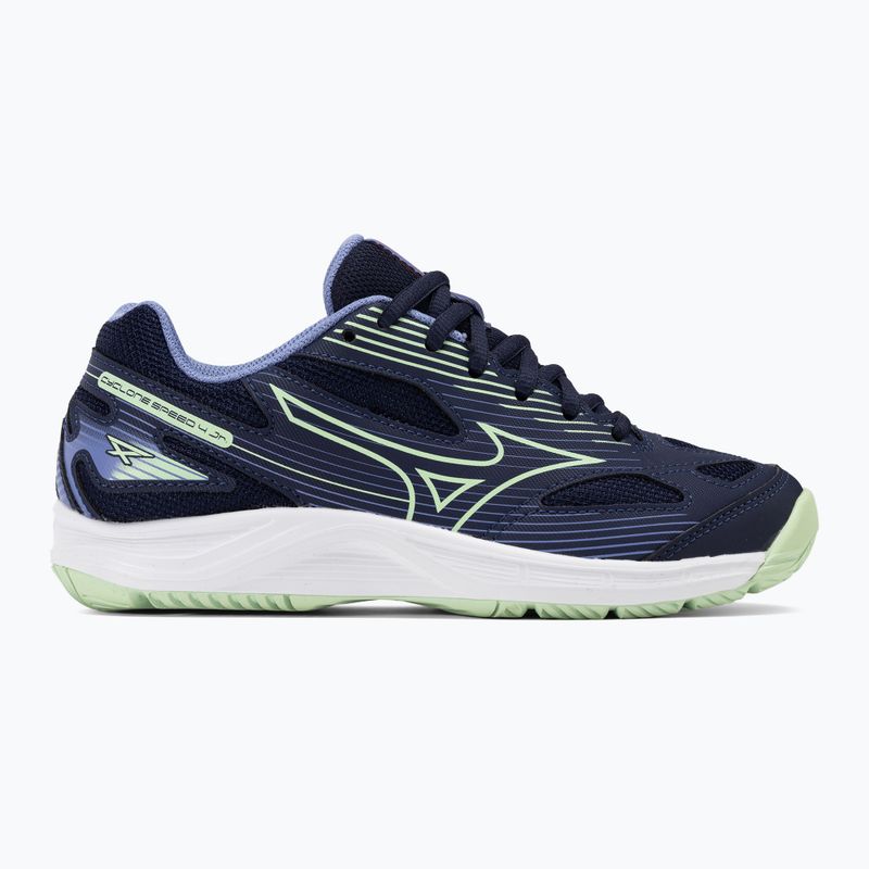 Vaikų tinklinio bateliai Mizuno Cyclone Speed 4 Jr eblue/tech green/lolite 2