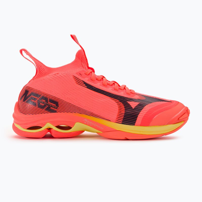 Vyriški tinklinio bateliai Mizuno Wave Lightning Neo2 neon flame / black / bolt2 2