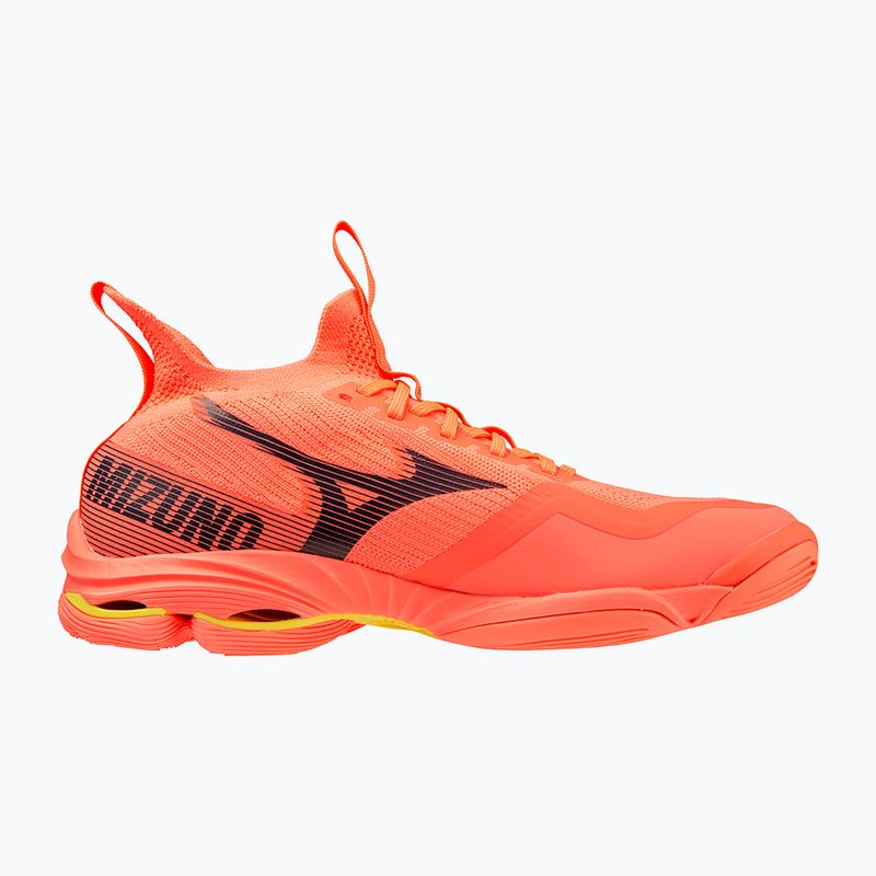 Vyriški tinklinio bateliai Mizuno Wave Lightning Neo2 neon flame / black / bolt2 3