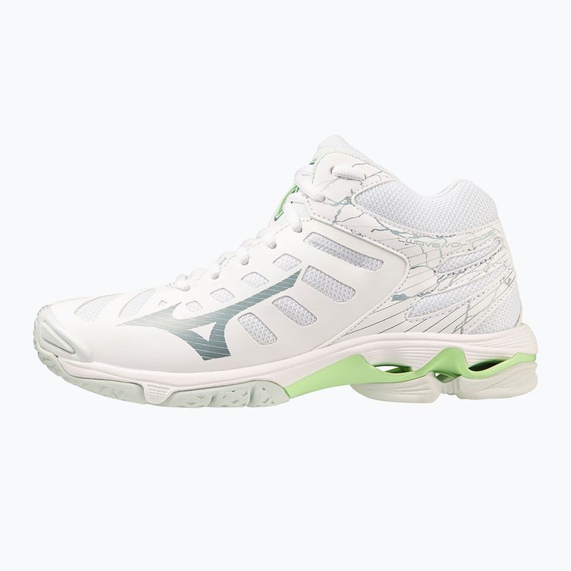 Moteriški tinklinio bateliai Mizuno Wave Voltage Mid white/glacial ridge/patina green 8