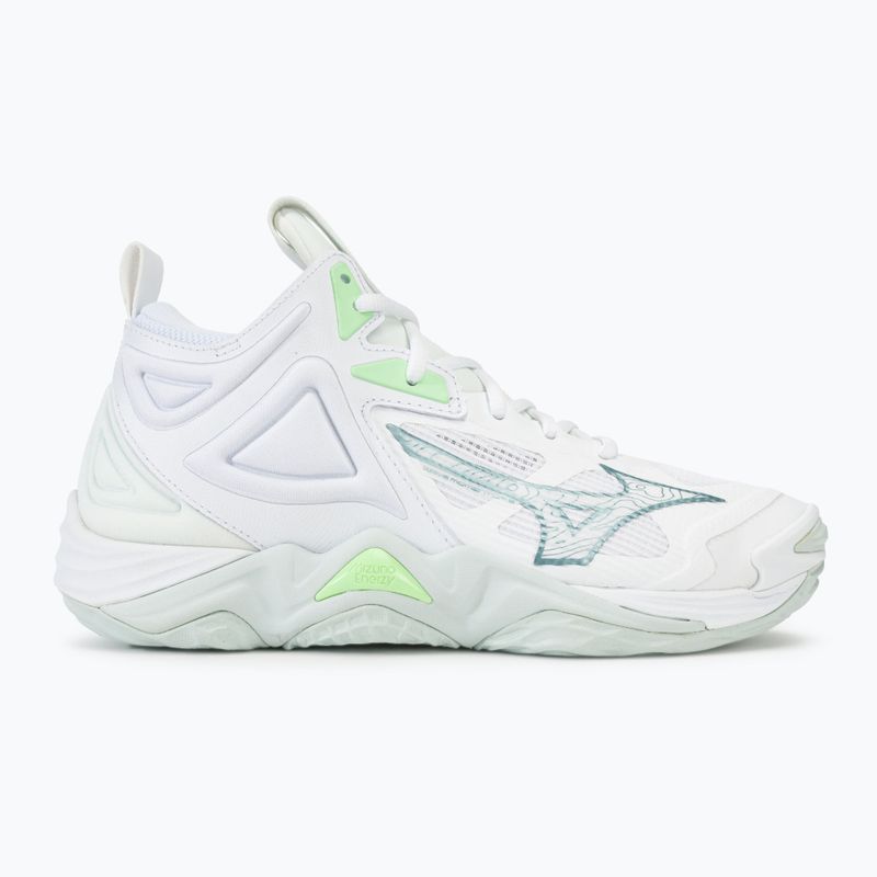 Moteriški tinklinio batai Mizuno Wave Momentum 3 Mid white/glacial/pantinagreen 2