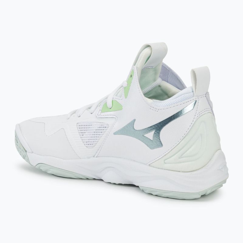 Moteriški tinklinio batai Mizuno Wave Momentum 3 Mid white/glacial/pantinagreen 3
