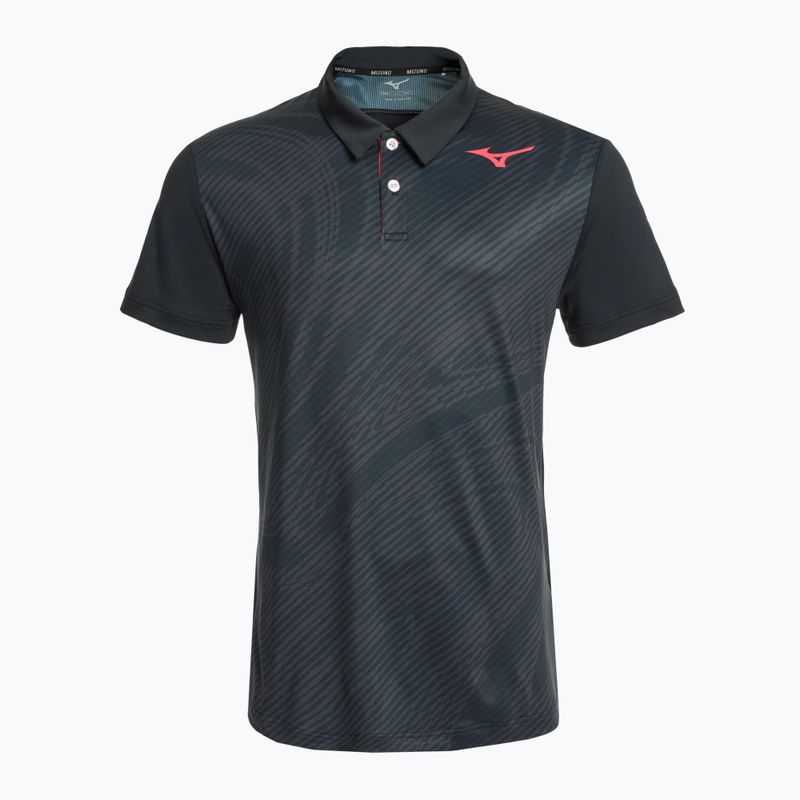 Vyriški teniso polo marškinėliai Mizuno Charge Shadow Polo black
