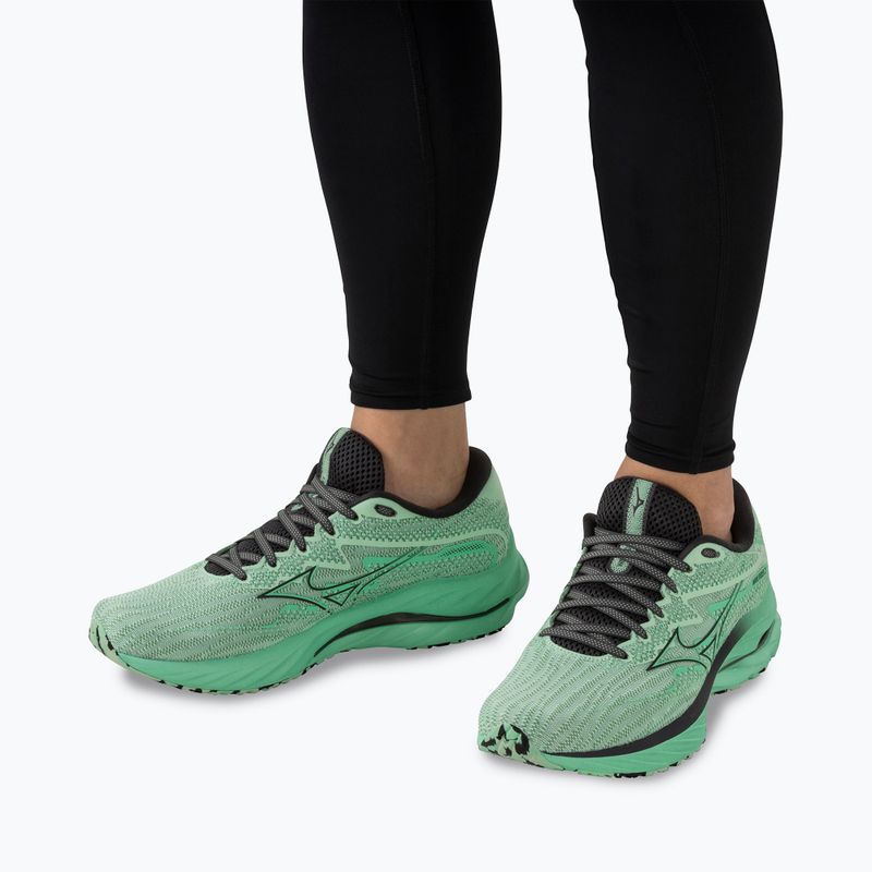 Vyriški bėgimo bateliai Mizuno Wave Rider 27 greyed jade/black oyster/jade cream 7